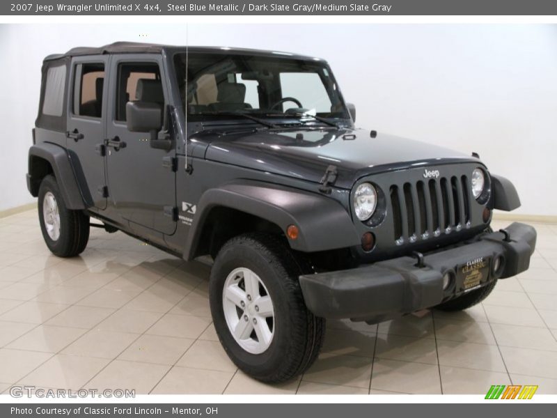 Steel Blue Metallic / Dark Slate Gray/Medium Slate Gray 2007 Jeep Wrangler Unlimited X 4x4