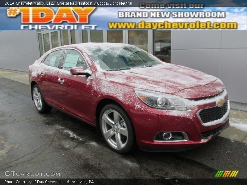 Crystal Red Tintcoat / Cocoa/Light Neutral 2014 Chevrolet Malibu LTZ