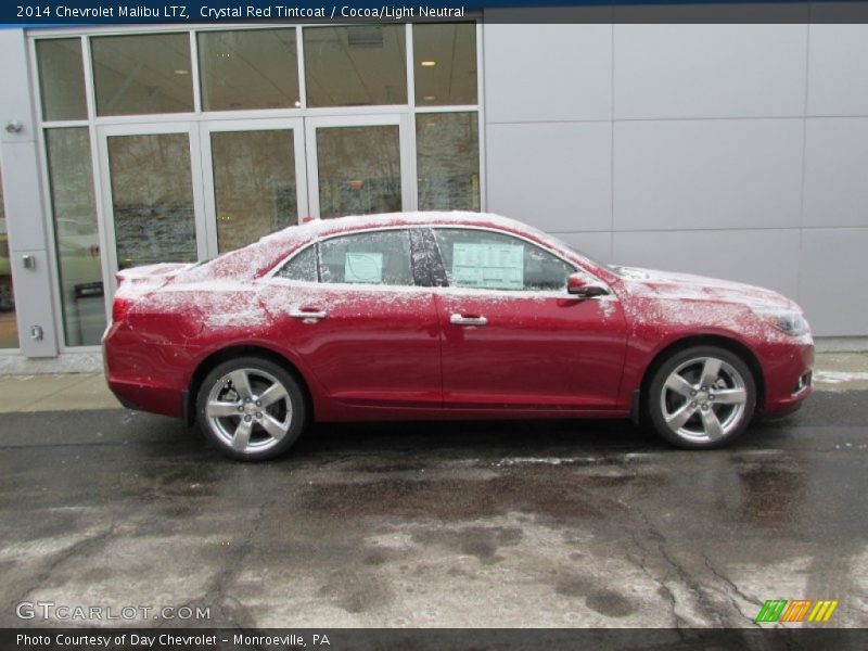Crystal Red Tintcoat / Cocoa/Light Neutral 2014 Chevrolet Malibu LTZ