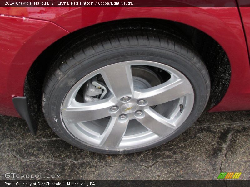 Crystal Red Tintcoat / Cocoa/Light Neutral 2014 Chevrolet Malibu LTZ