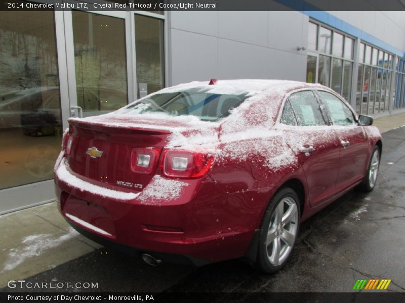 Crystal Red Tintcoat / Cocoa/Light Neutral 2014 Chevrolet Malibu LTZ