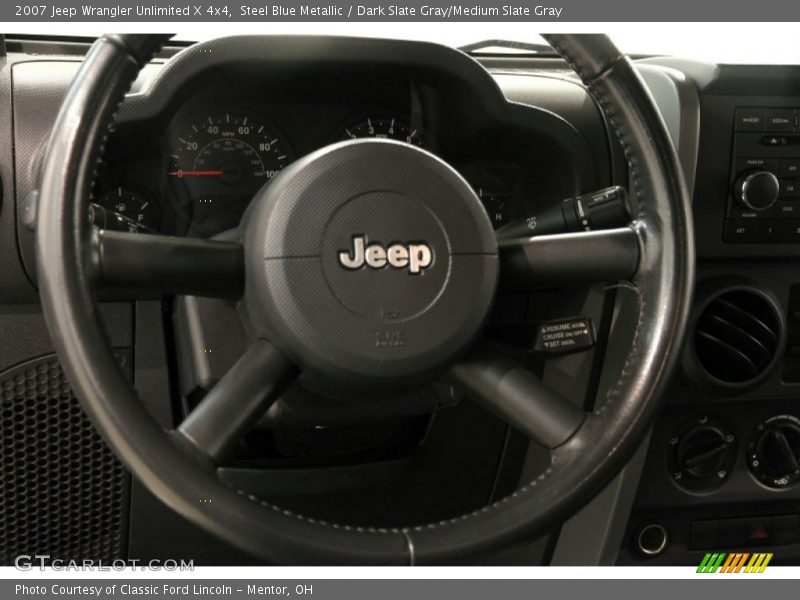 Steel Blue Metallic / Dark Slate Gray/Medium Slate Gray 2007 Jeep Wrangler Unlimited X 4x4