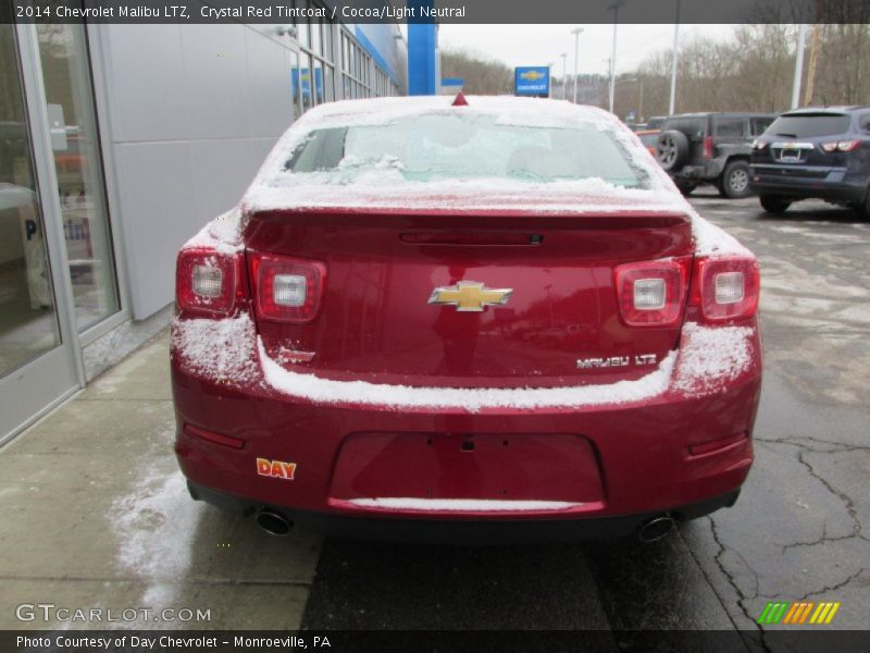 Crystal Red Tintcoat / Cocoa/Light Neutral 2014 Chevrolet Malibu LTZ