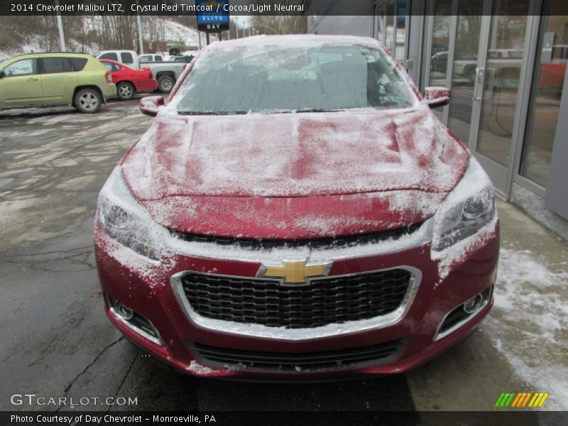 Crystal Red Tintcoat / Cocoa/Light Neutral 2014 Chevrolet Malibu LTZ