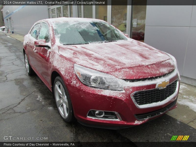 Crystal Red Tintcoat / Cocoa/Light Neutral 2014 Chevrolet Malibu LTZ