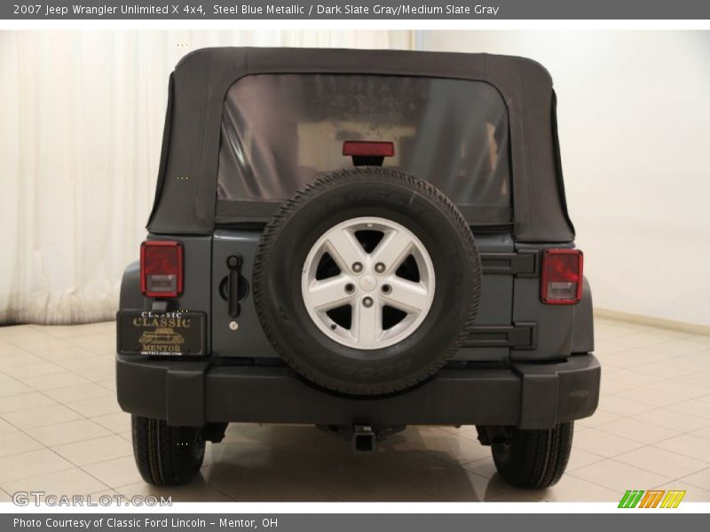 Steel Blue Metallic / Dark Slate Gray/Medium Slate Gray 2007 Jeep Wrangler Unlimited X 4x4
