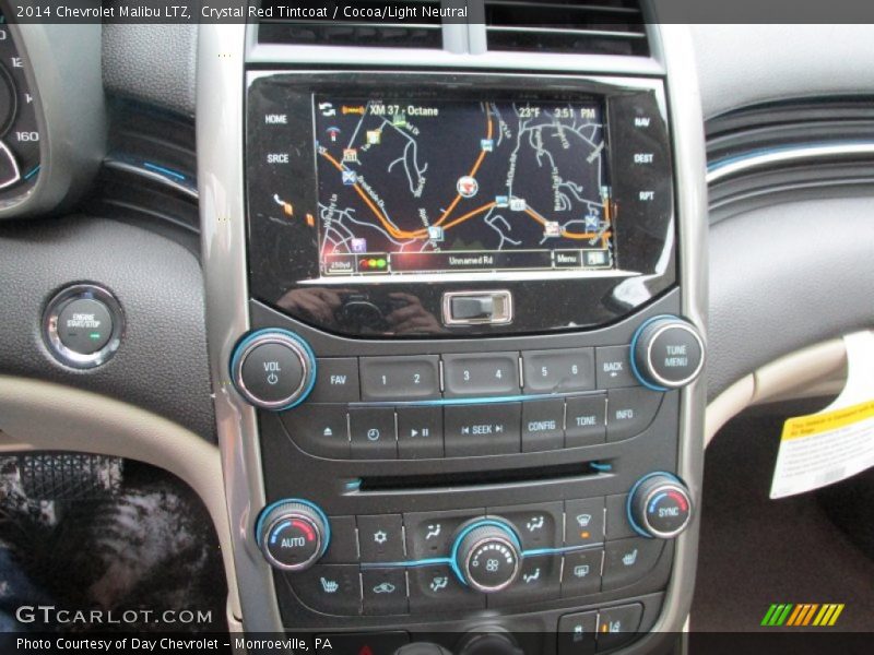 Crystal Red Tintcoat / Cocoa/Light Neutral 2014 Chevrolet Malibu LTZ