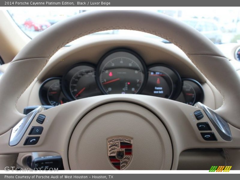 Black / Luxor Beige 2014 Porsche Cayenne Platinum Edition