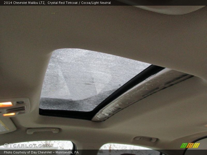 Crystal Red Tintcoat / Cocoa/Light Neutral 2014 Chevrolet Malibu LTZ