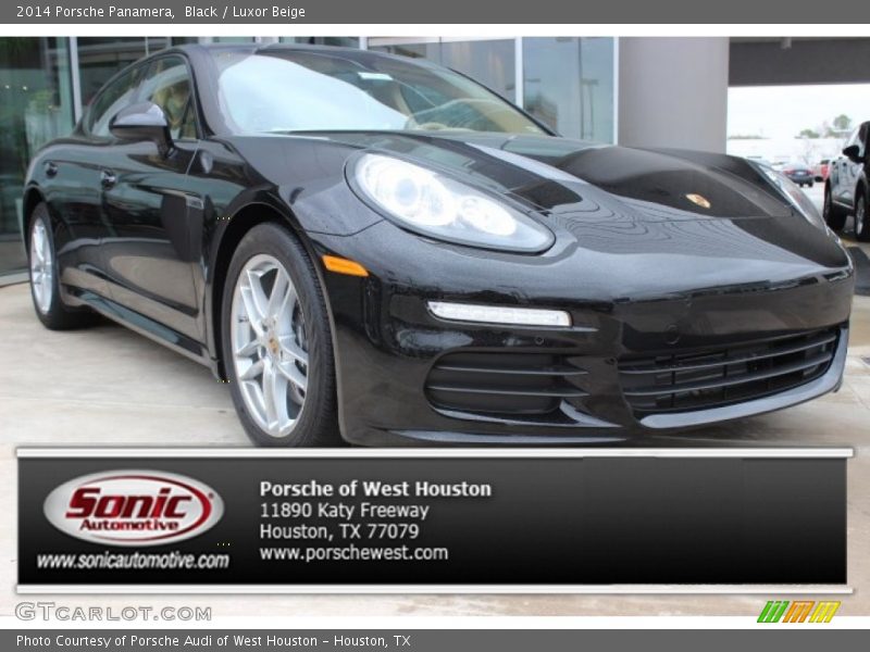 Black / Luxor Beige 2014 Porsche Panamera