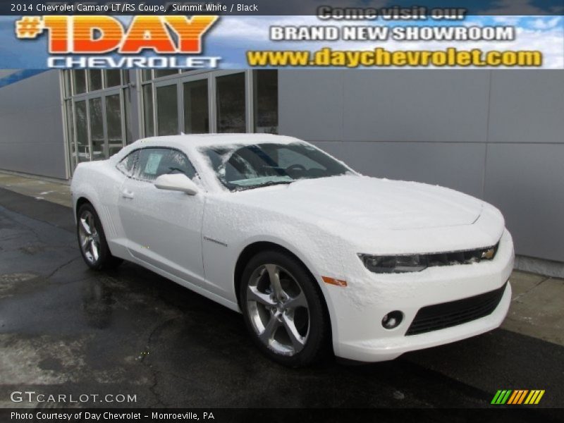 Summit White / Black 2014 Chevrolet Camaro LT/RS Coupe