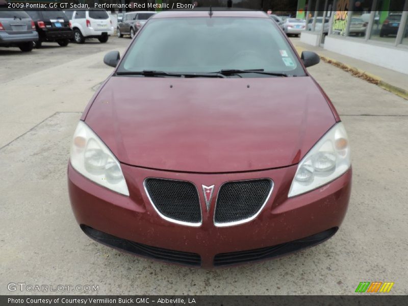 Performance Red Metallic / Ebony 2009 Pontiac G6 GT Sedan