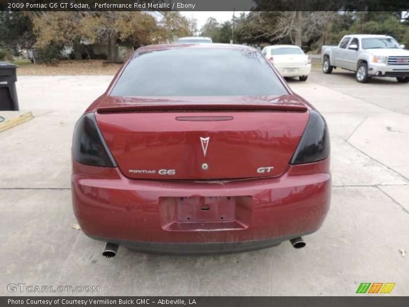 Performance Red Metallic / Ebony 2009 Pontiac G6 GT Sedan