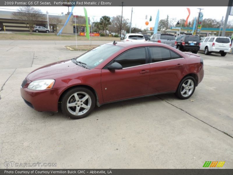 Performance Red Metallic / Ebony 2009 Pontiac G6 GT Sedan