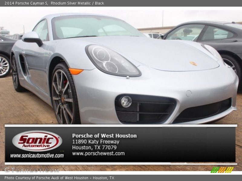 Rhodium Silver Metallic / Black 2014 Porsche Cayman S