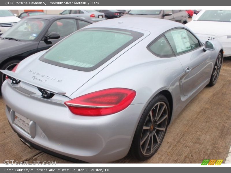 Rhodium Silver Metallic / Black 2014 Porsche Cayman S