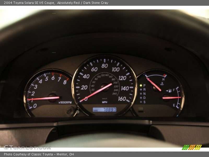 Absolutely Red / Dark Stone Gray 2004 Toyota Solara SE V6 Coupe