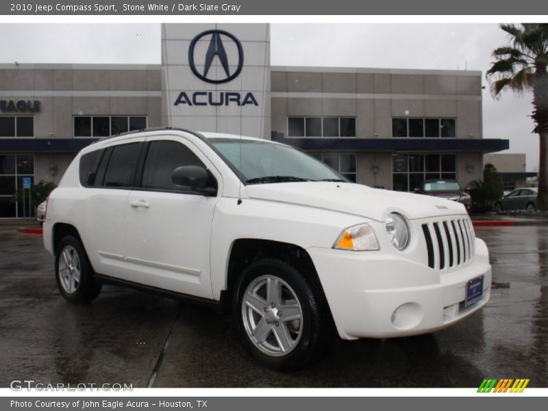 Stone White / Dark Slate Gray 2010 Jeep Compass Sport