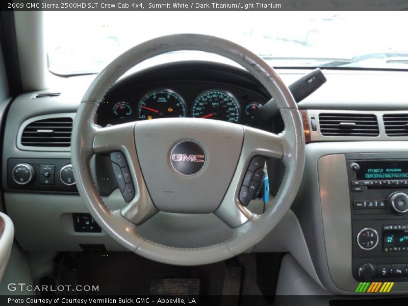 Summit White / Dark Titanium/Light Titanium 2009 GMC Sierra 2500HD SLT Crew Cab 4x4