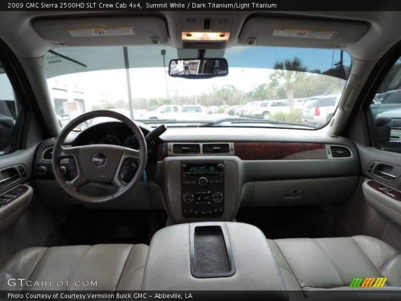 Summit White / Dark Titanium/Light Titanium 2009 GMC Sierra 2500HD SLT Crew Cab 4x4