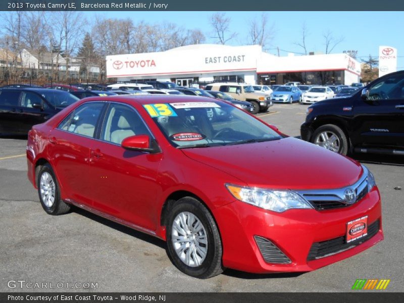 Barcelona Red Metallic / Ivory 2013 Toyota Camry LE