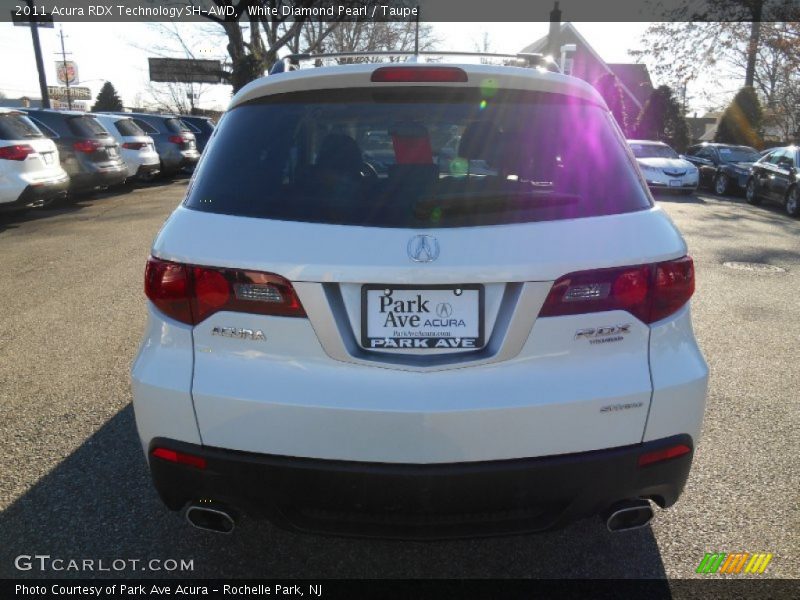White Diamond Pearl / Taupe 2011 Acura RDX Technology SH-AWD