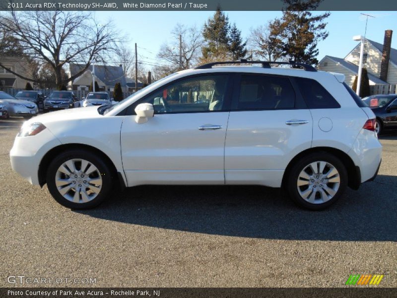 White Diamond Pearl / Taupe 2011 Acura RDX Technology SH-AWD