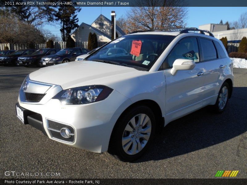 White Diamond Pearl / Taupe 2011 Acura RDX Technology SH-AWD
