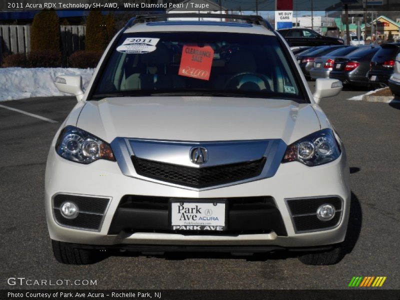 White Diamond Pearl / Taupe 2011 Acura RDX Technology SH-AWD