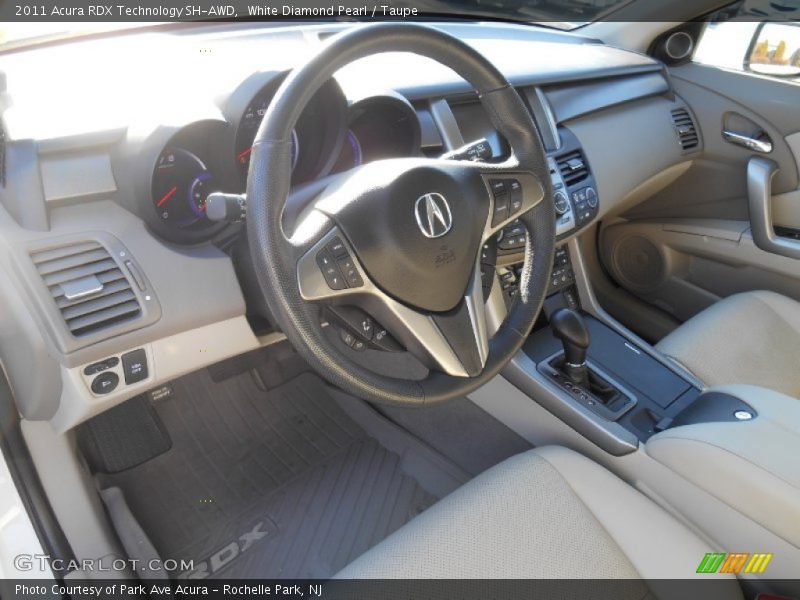 White Diamond Pearl / Taupe 2011 Acura RDX Technology SH-AWD