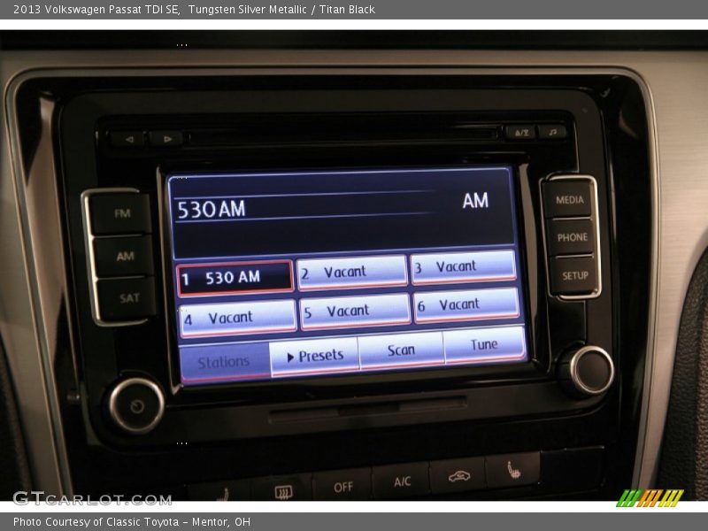 Tungsten Silver Metallic / Titan Black 2013 Volkswagen Passat TDI SE
