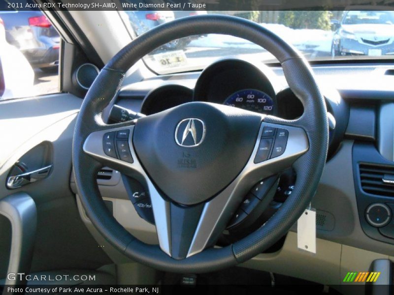 White Diamond Pearl / Taupe 2011 Acura RDX Technology SH-AWD
