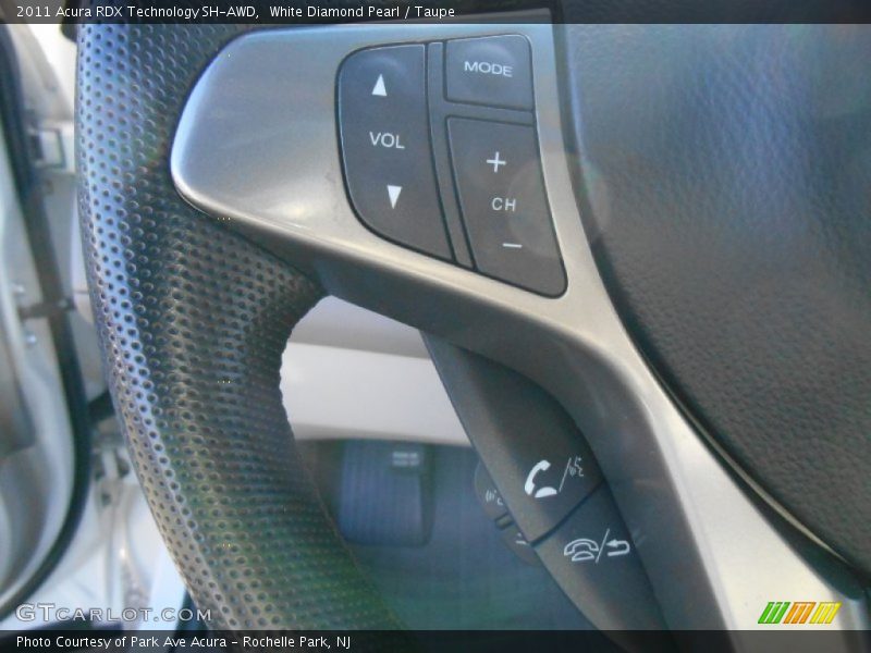 White Diamond Pearl / Taupe 2011 Acura RDX Technology SH-AWD