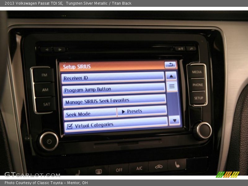 Tungsten Silver Metallic / Titan Black 2013 Volkswagen Passat TDI SE