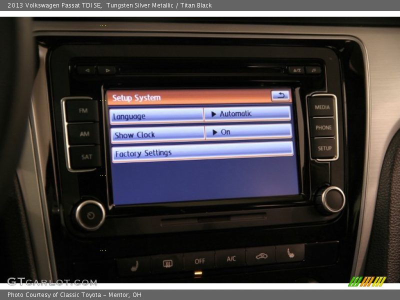 Tungsten Silver Metallic / Titan Black 2013 Volkswagen Passat TDI SE