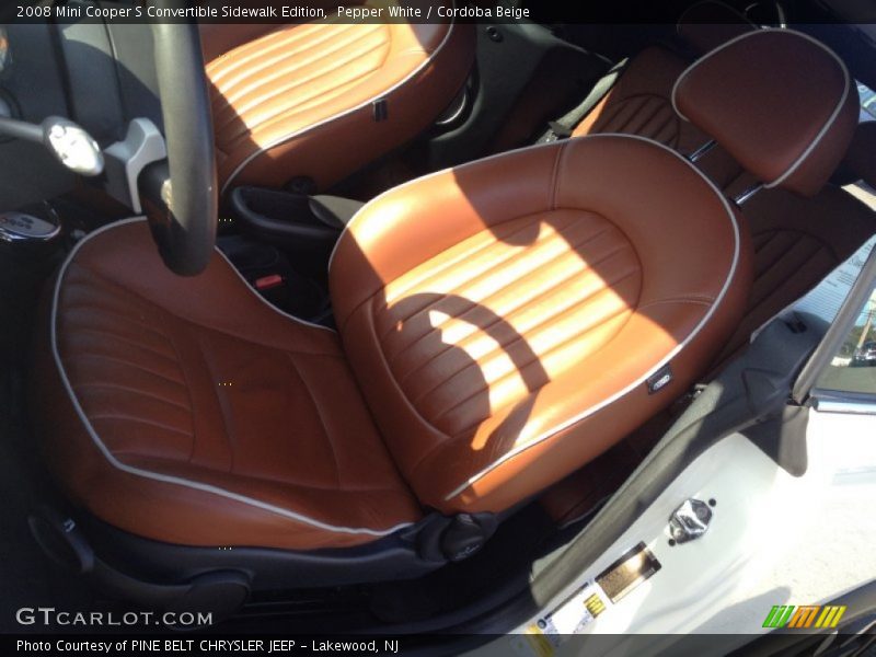 Front Seat of 2008 Cooper S Convertible Sidewalk Edition