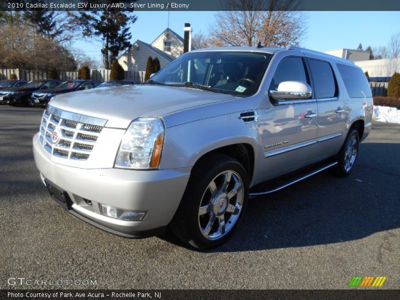 Silver Lining / Ebony 2010 Cadillac Escalade ESV Luxury AWD