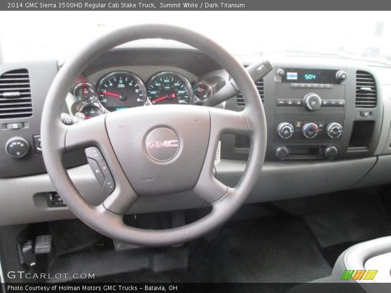 Summit White / Dark Titanium 2014 GMC Sierra 3500HD Regular Cab Stake Truck
