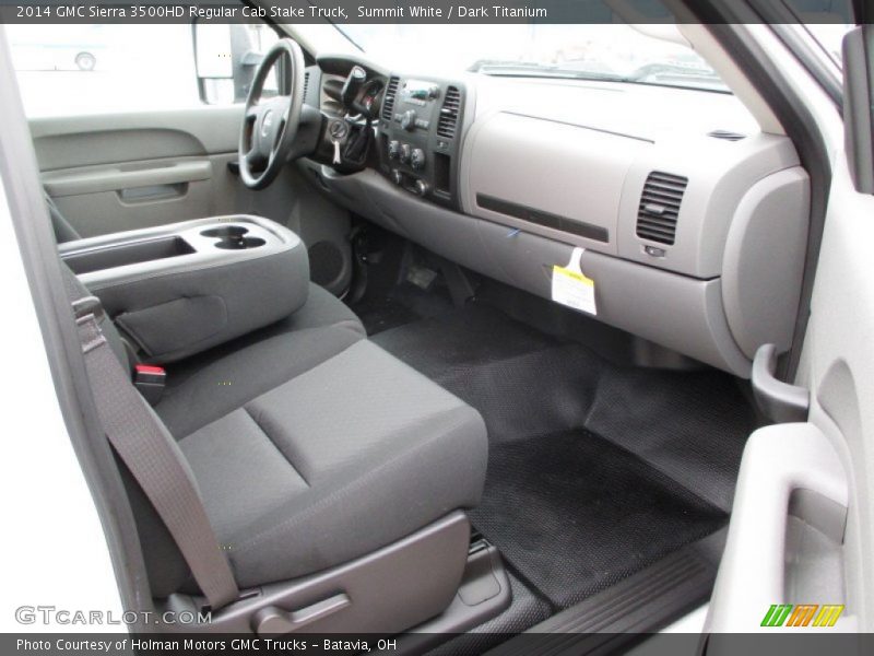 Summit White / Dark Titanium 2014 GMC Sierra 3500HD Regular Cab Stake Truck