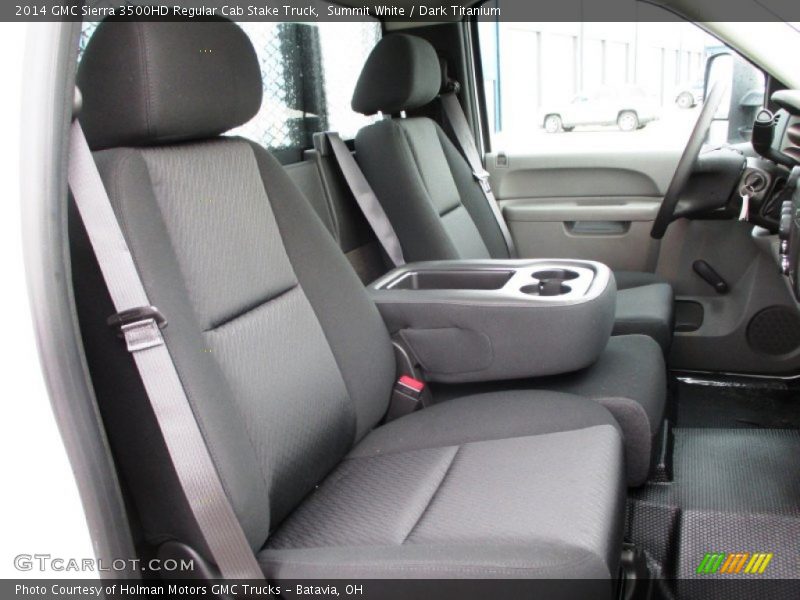 Summit White / Dark Titanium 2014 GMC Sierra 3500HD Regular Cab Stake Truck