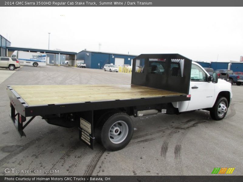 Summit White / Dark Titanium 2014 GMC Sierra 3500HD Regular Cab Stake Truck
