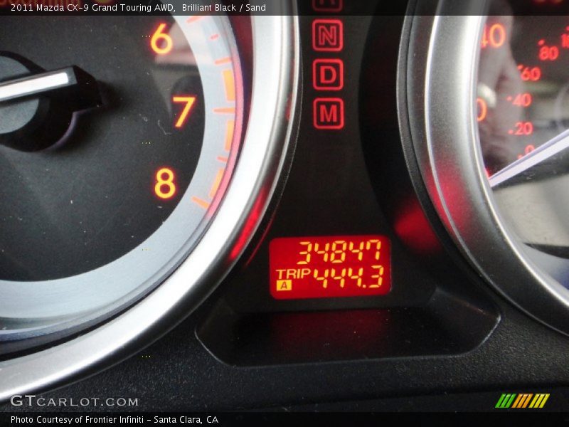 Brilliant Black / Sand 2011 Mazda CX-9 Grand Touring AWD