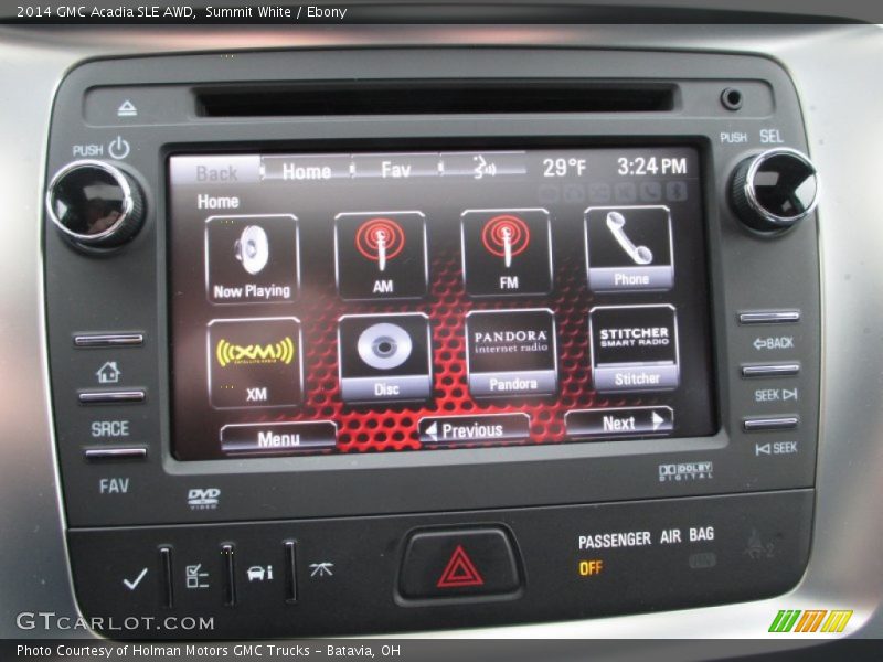 Summit White / Ebony 2014 GMC Acadia SLE AWD