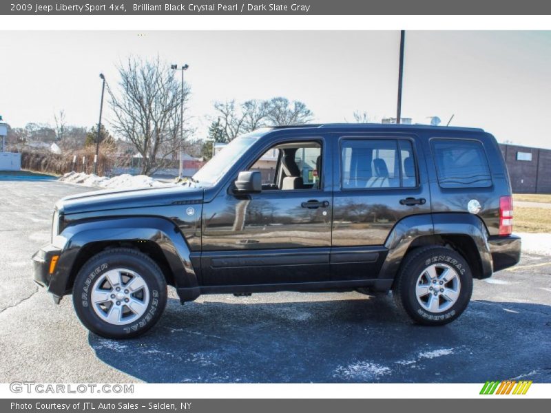 Brilliant Black Crystal Pearl / Dark Slate Gray 2009 Jeep Liberty Sport 4x4