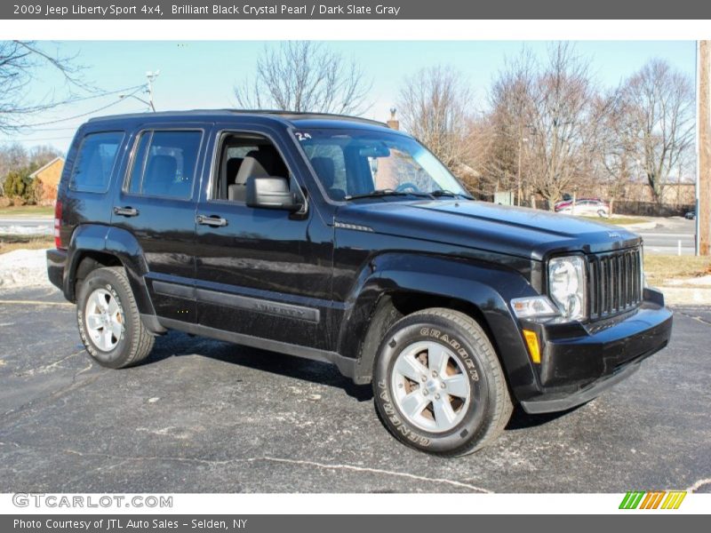 Brilliant Black Crystal Pearl / Dark Slate Gray 2009 Jeep Liberty Sport 4x4