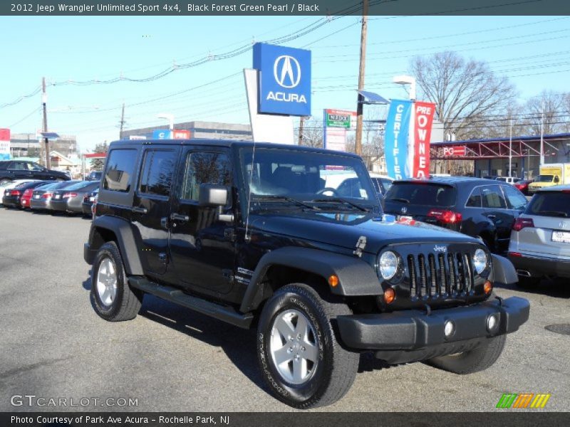 Black Forest Green Pearl / Black 2012 Jeep Wrangler Unlimited Sport 4x4