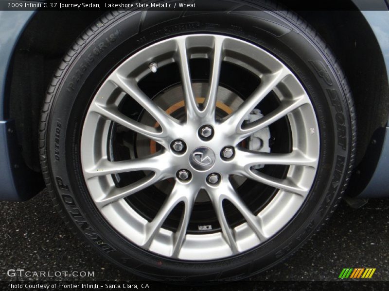 Lakeshore Slate Metallic / Wheat 2009 Infiniti G 37 Journey Sedan