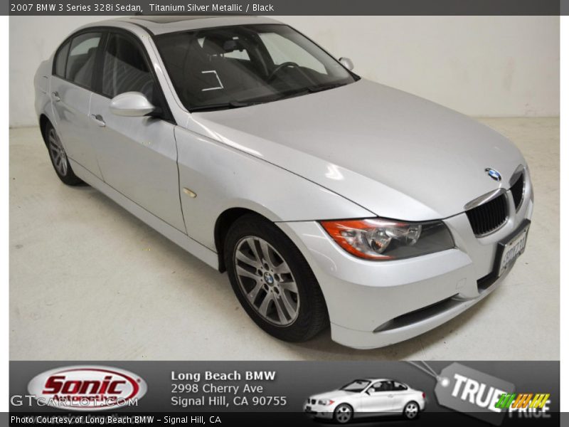 Titanium Silver Metallic / Black 2007 BMW 3 Series 328i Sedan