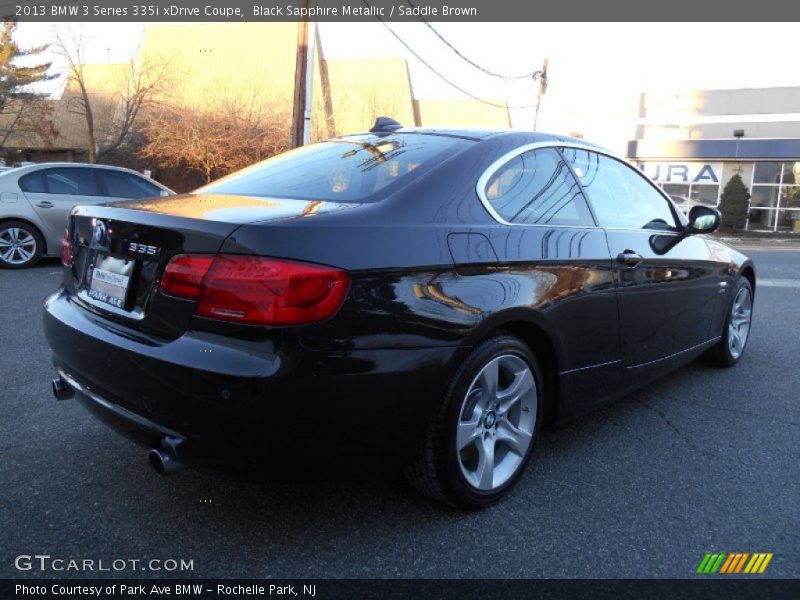 Black Sapphire Metallic / Saddle Brown 2013 BMW 3 Series 335i xDrive Coupe