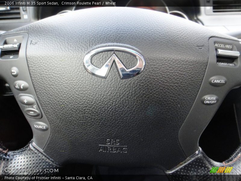 Crimson Roulette Pearl / Wheat 2006 Infiniti M 35 Sport Sedan